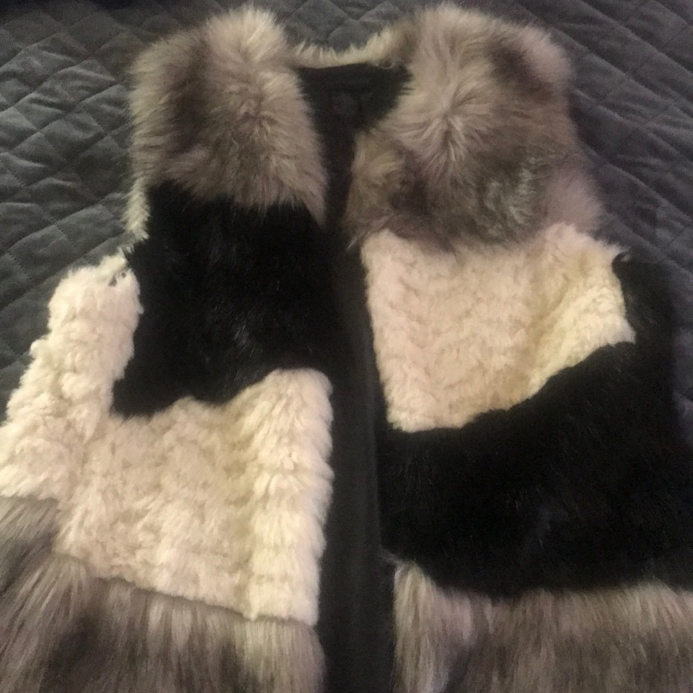 Steve Madden Patch Fur vest